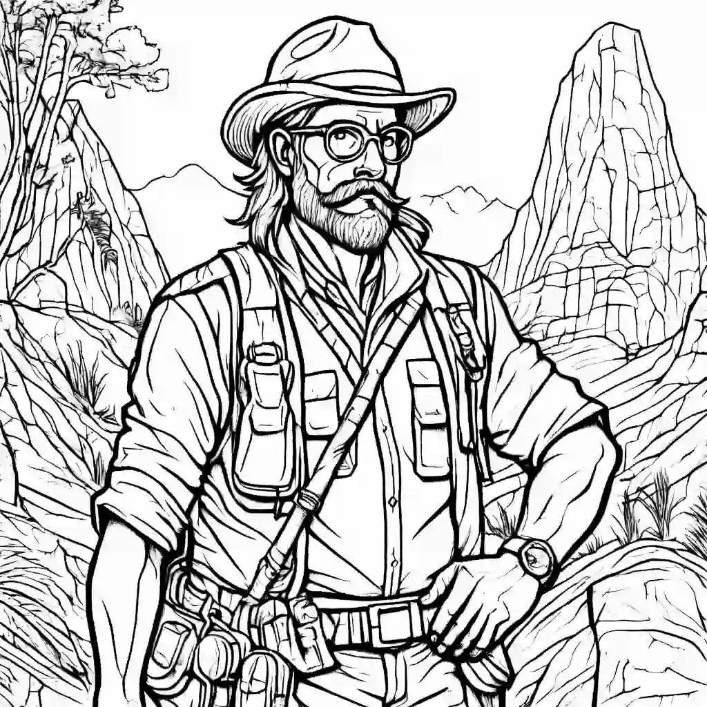 Archaeologist coloring pages